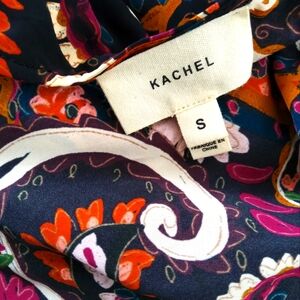 Kachel Floral PINK and Black Maxi  Imported London For Anthropologie